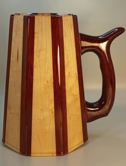 32 oz Mug -Birdseye Maple w/ Paduk Stripe