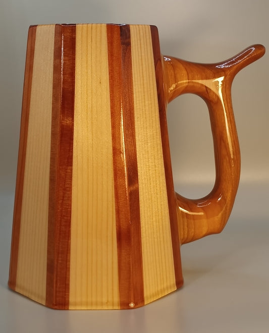 32 oz Mug - Pine with Redwood Stripes