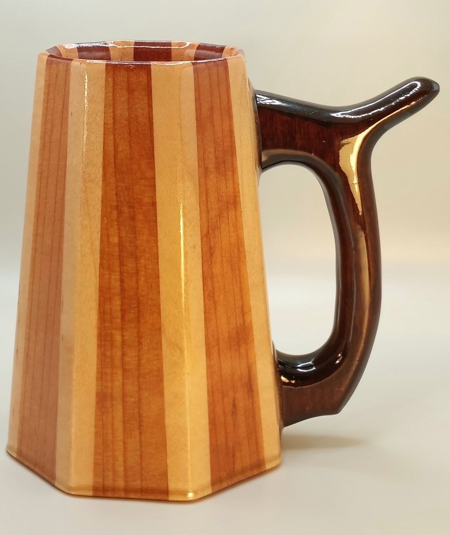 24 oz Mug - Redwood with Maple Stripe & Paduk handle